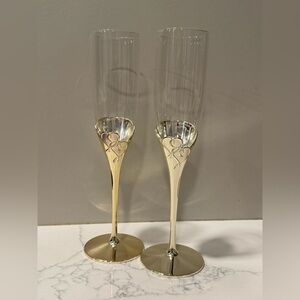Lenox Gold Wedding Champagne Flutes